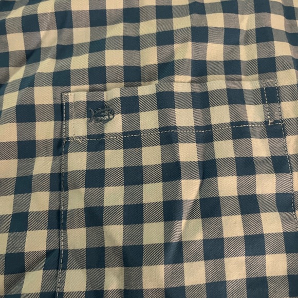 Southern Tide Men’s Blue Gingham Button Down.  Mens XL - Picture 2 of 4
